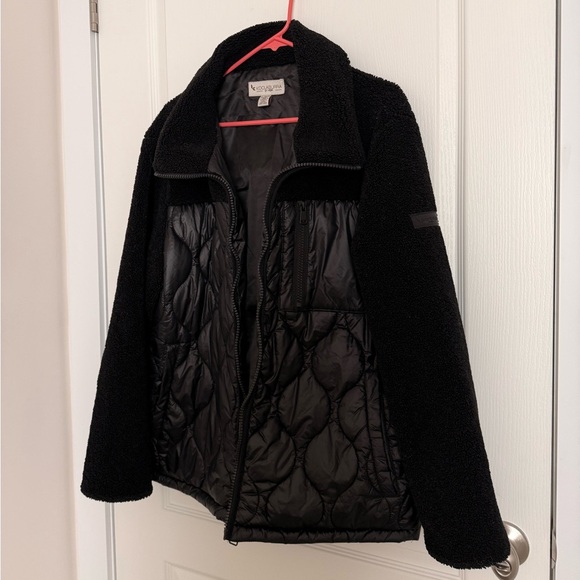 Koolaburra By UGG Mixed Media Fleece Quilted Jacket Black Jacket Fleece Size XL - Picture 6 of 11